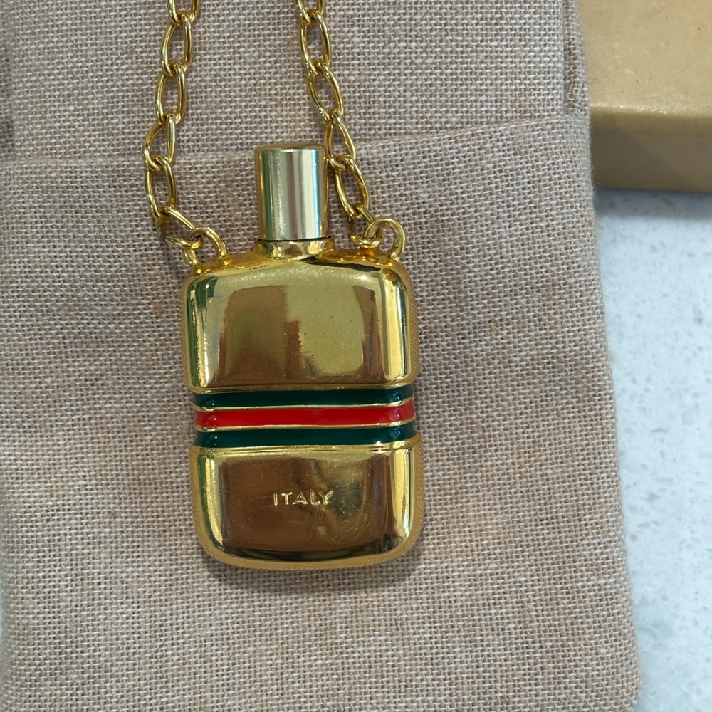 Gucci Sherry Line Perfume Bottle Pendant Necklace with box/pouch (COA) 30 inches - Picture 3 of 5